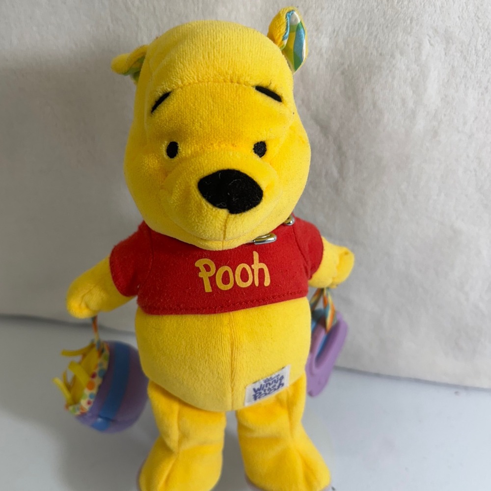 VTG Disney Baby Winnie the Pooh Plush Toy Easter Basket Holder‎ Stuffed Animal